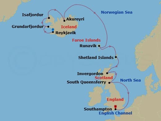 Cruise Itinerary Map