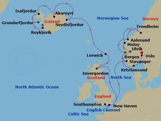 Cruise Itinerary Map