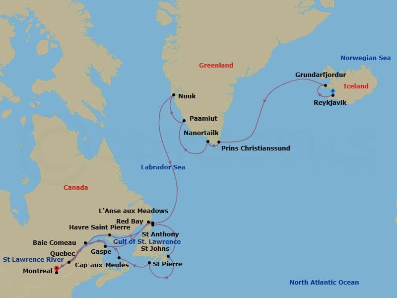 Cruise Itinerary Map