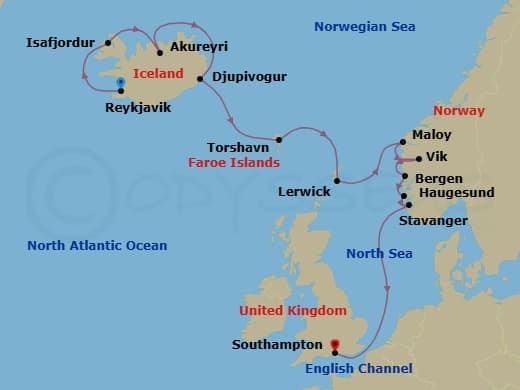 Cruise Itinerary Map