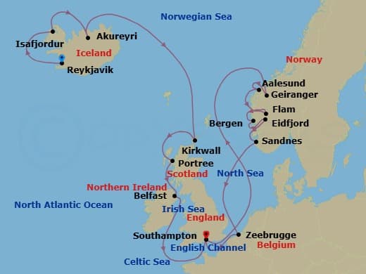 Cruise Itinerary Map