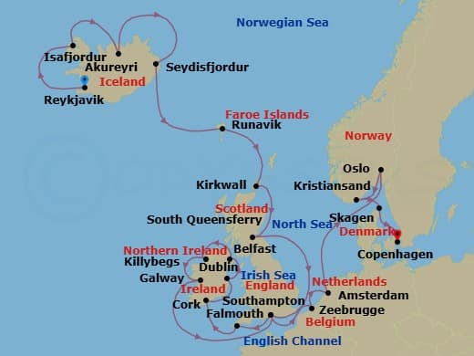 Cruise Itinerary Map