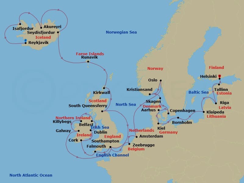 Cruise Itinerary Map