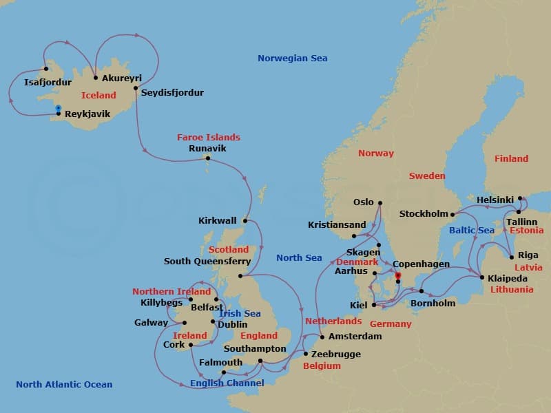 Cruise Itinerary Map