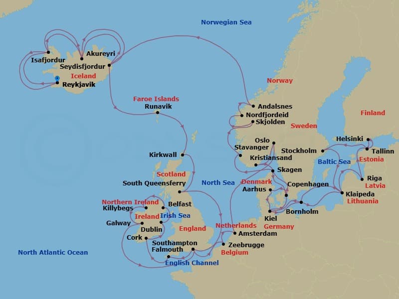 Cruise Itinerary Map