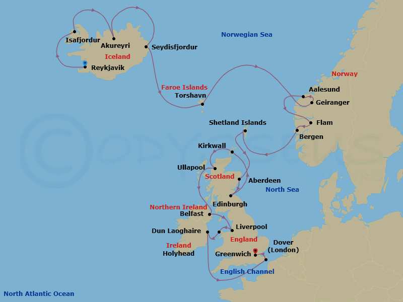 Cruise Itinerary Map