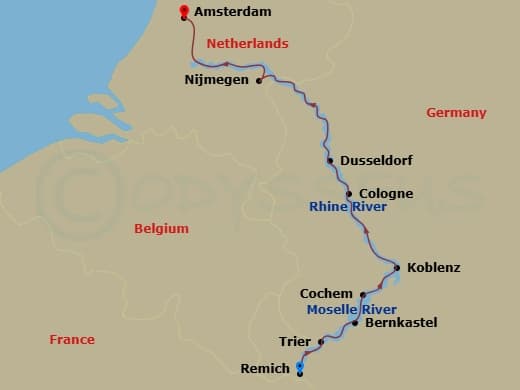 Cruise Itinerary Map