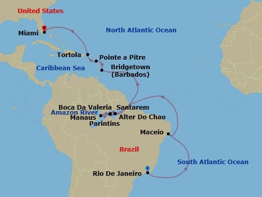 Cruise Itinerary Map