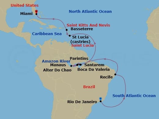 Cruise Itinerary Map