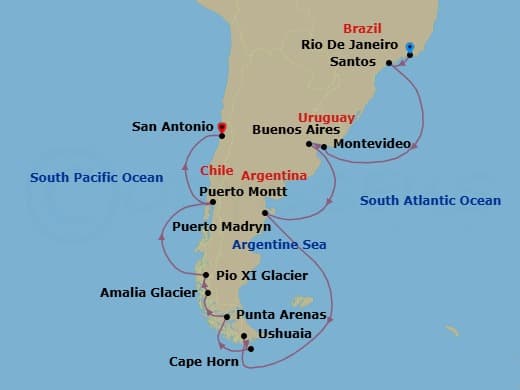 Cruise Itinerary Map