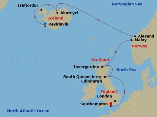 Cruise Itinerary Map