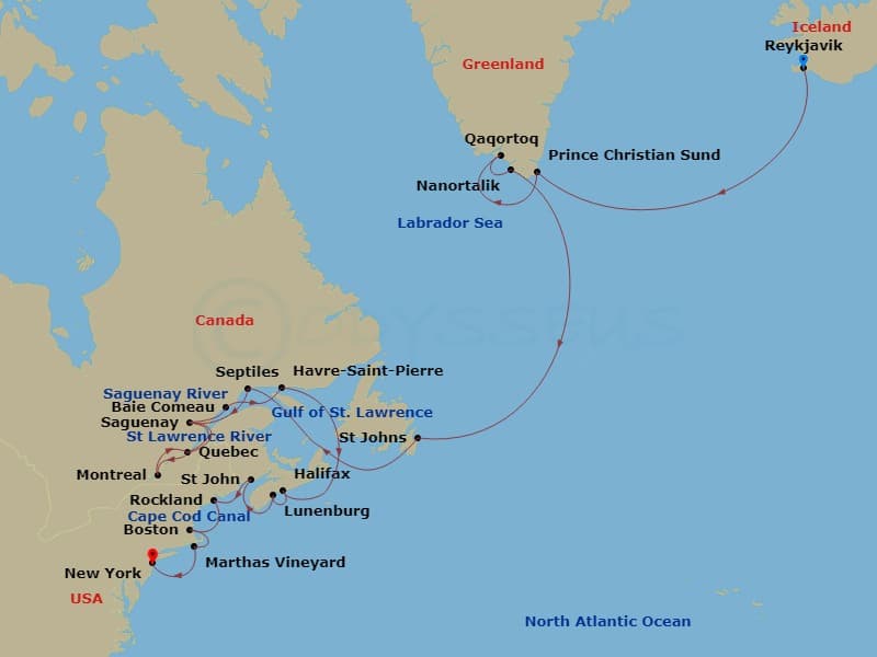 Cruise Itinerary Map