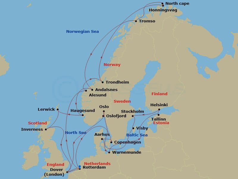 Cruise Itinerary Map