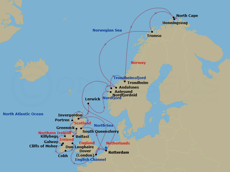 Cruise Itinerary Map
