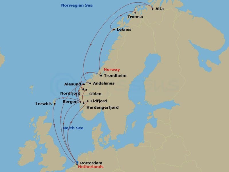 Cruise Itinerary Map