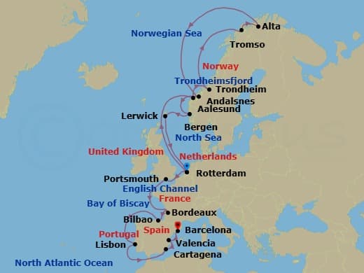 Cruise Itinerary Map