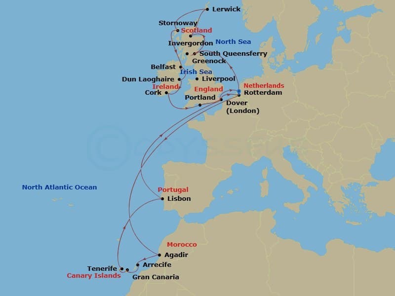 Cruise Itinerary Map