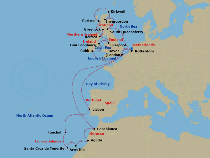 Cruise Itinerary Map