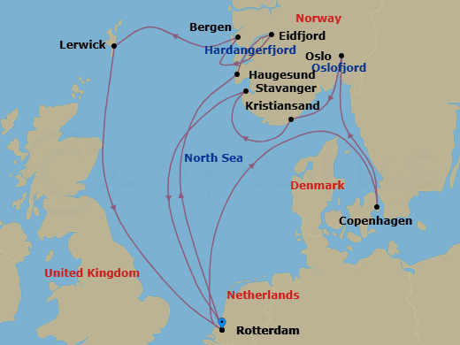 Cruise Itinerary Map