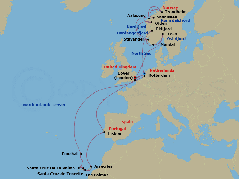 Cruise Itinerary Map