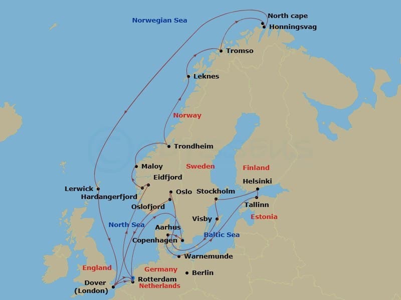 Cruise Itinerary Map