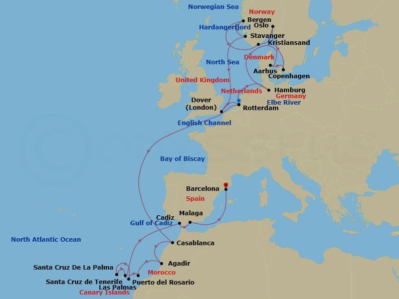 Cruise Itinerary Map