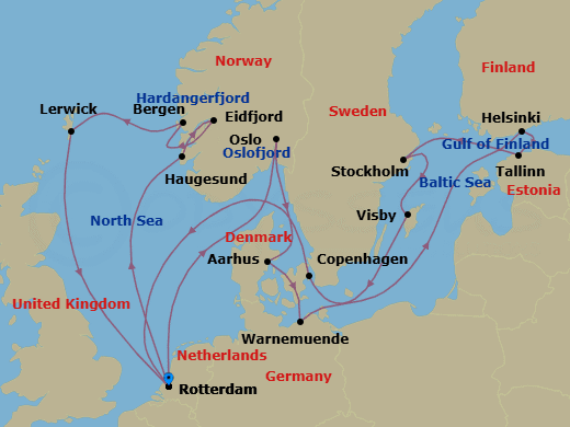 Cruise Itinerary Map