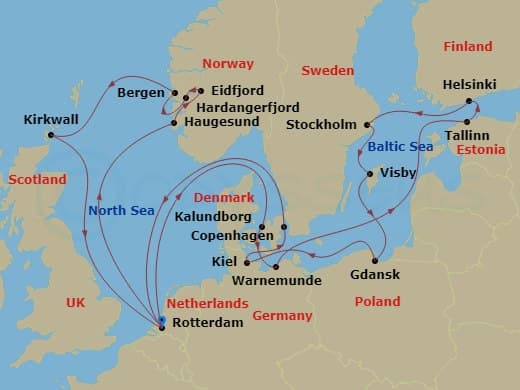 Cruise Itinerary Map