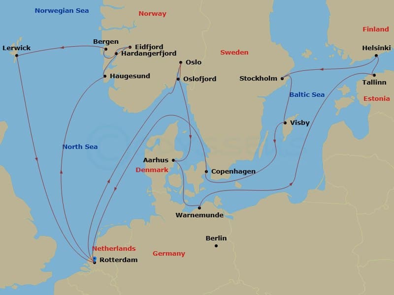 Cruise Itinerary Map