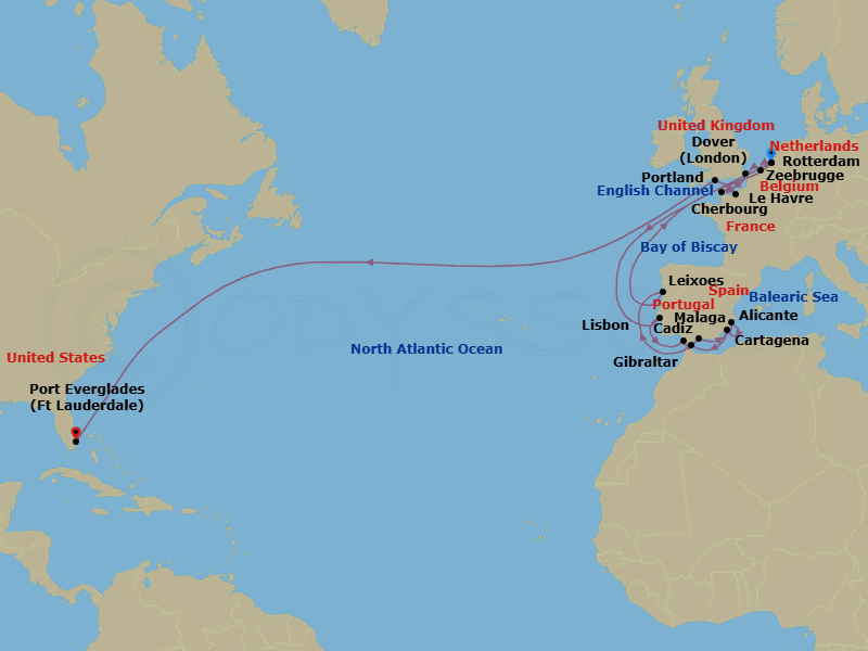 Cruise Itinerary Map