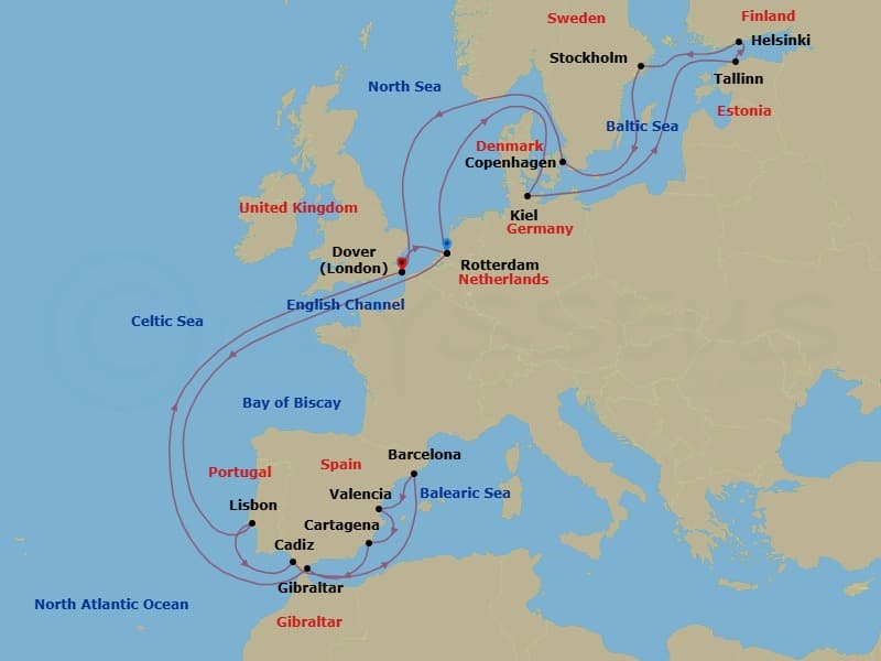 Cruise Itinerary Map