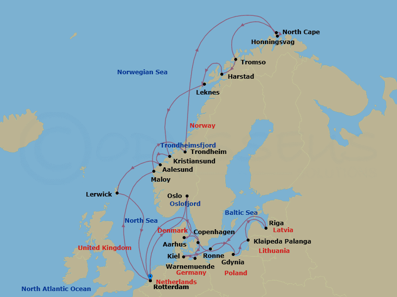Cruise Itinerary Map