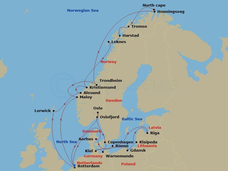 Cruise Itinerary Map