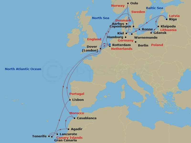 Cruise Itinerary Map