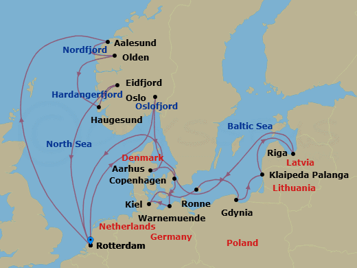 Cruise Itinerary Map