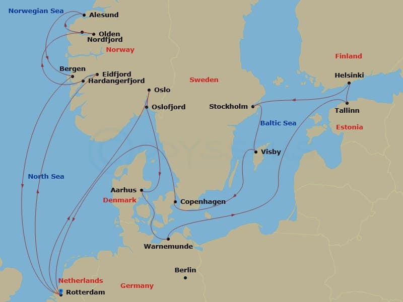 Cruise Itinerary Map