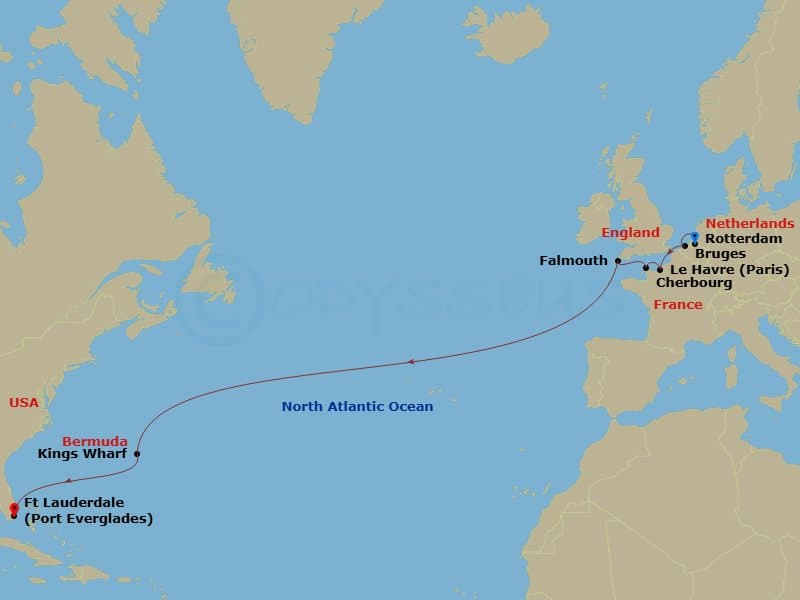 Cruise Itinerary Map