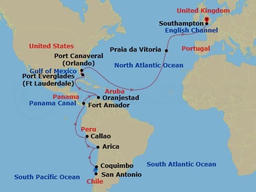 Cruise Itinerary Map