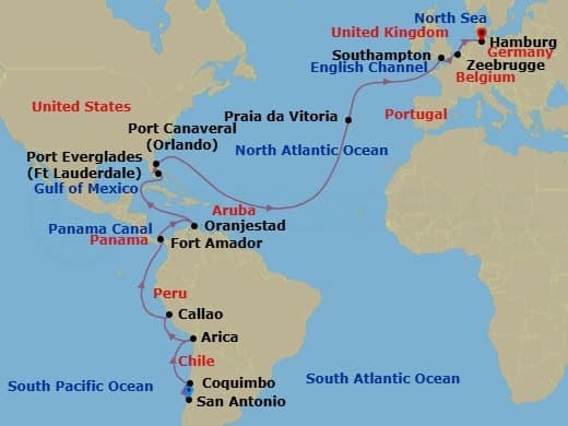 Cruise Itinerary Map
