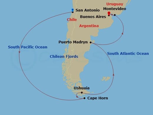 Cruise Itinerary Map
