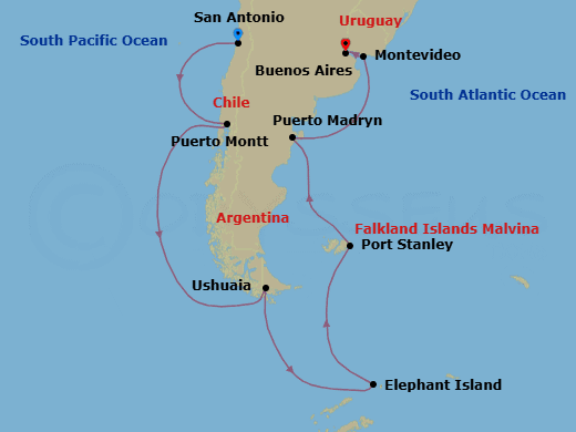 Cruise Itinerary Map