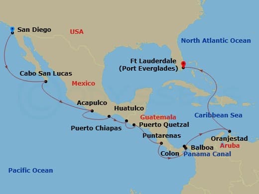 Cruise Itinerary Map