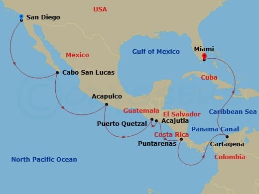 Cruise Itinerary Map