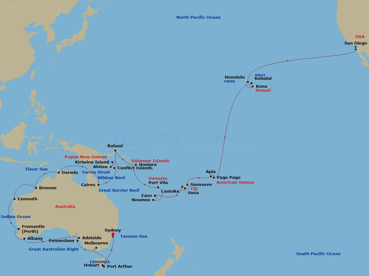 Cruise Itinerary Map