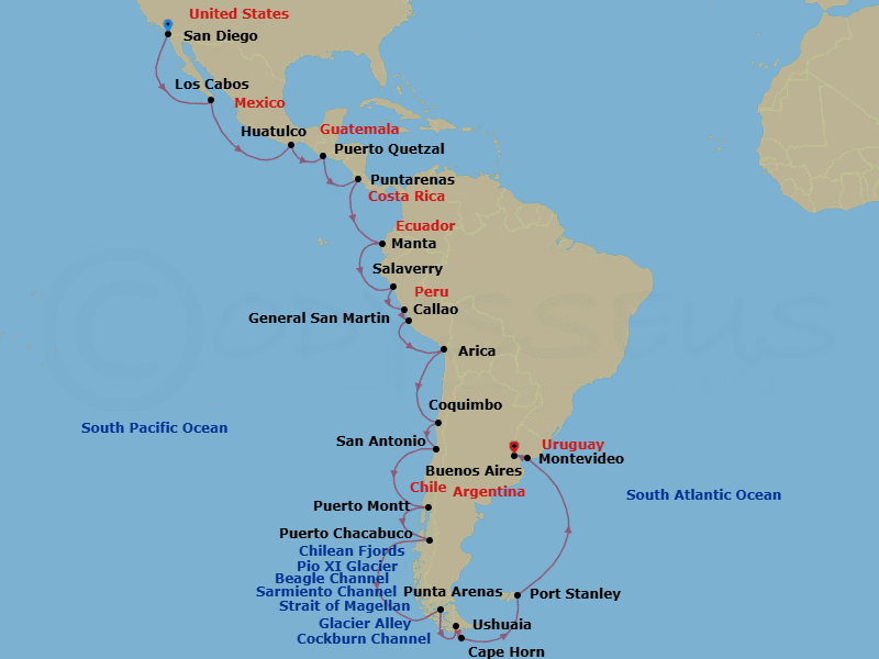 Cruise Itinerary Map