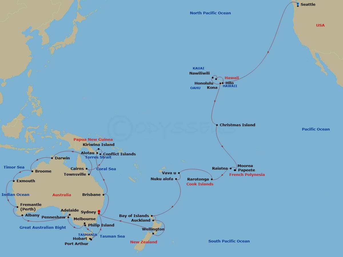 Cruise Itinerary Map