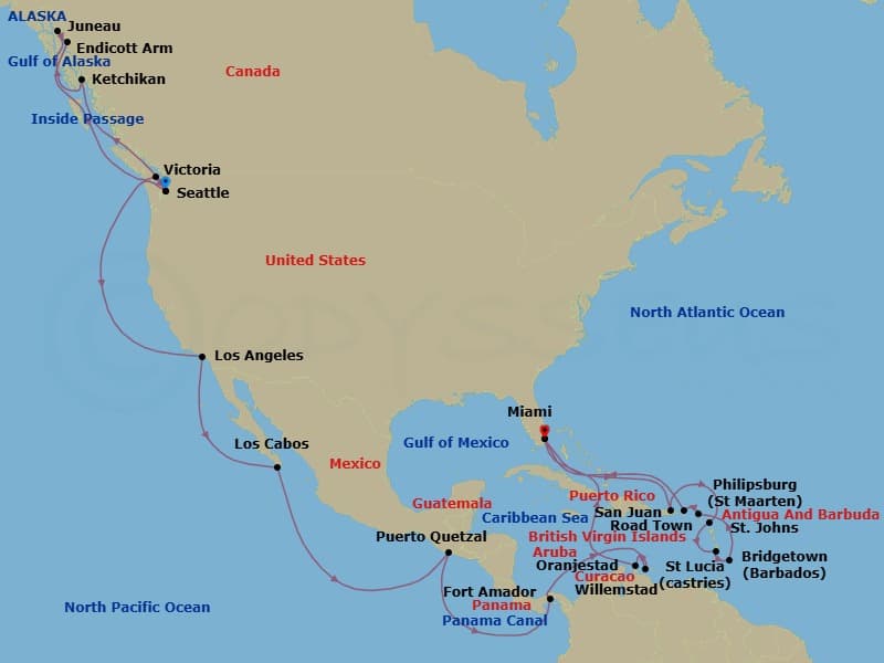 Cruise Itinerary Map
