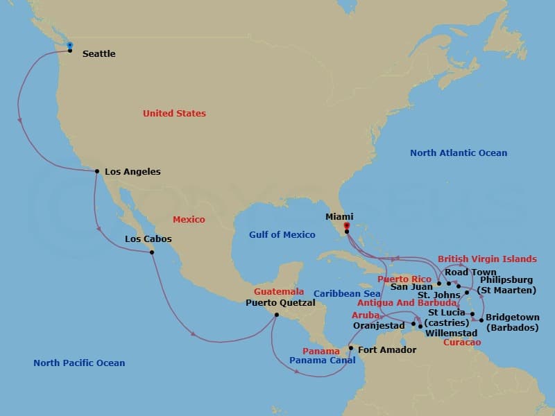 Cruise Itinerary Map