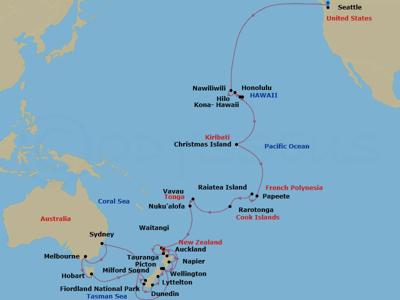 Cruise Itinerary Map