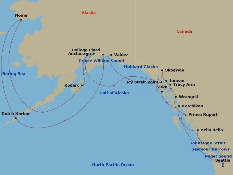 Cruise Itinerary Map